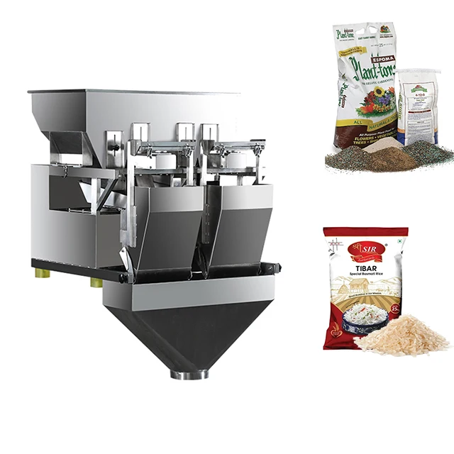 Factory customization 2 head linear weigher filling vegetable seed packing machine stand up zipper bag packing machine