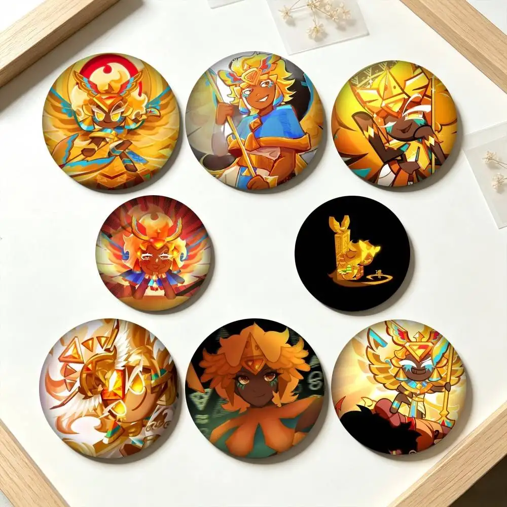 G-Golden Cheese Cookie Cookie Run  25 32 44 58 75mm Badges Personalized Round Brooches Pins Accessory Gift