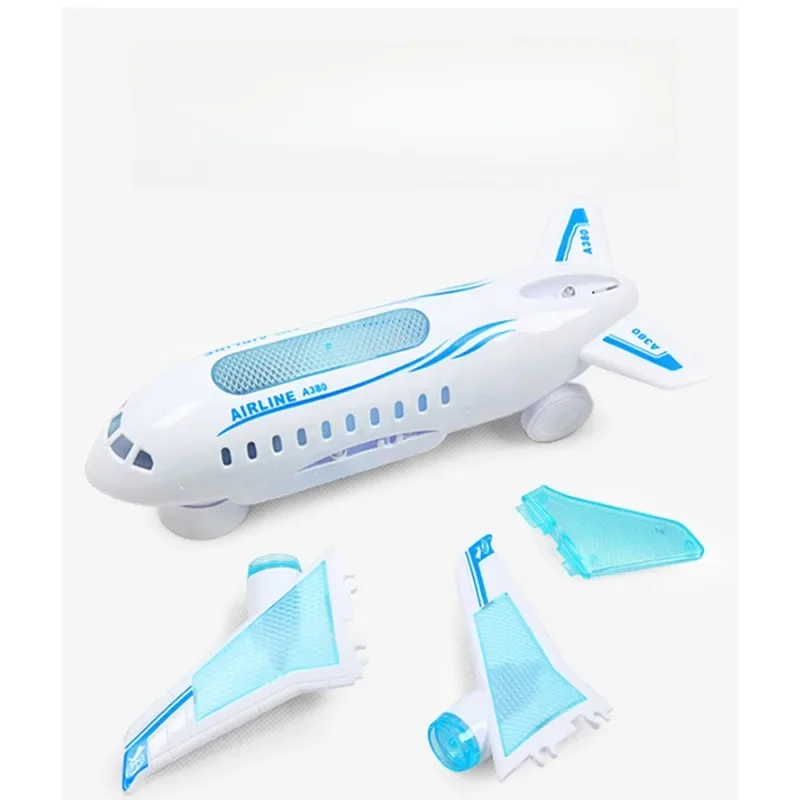 Juguetes modelo para niños que brillan música cardán eléctrica, juguetes Airbus, modelos de aviones, juguetes de sonido y luz Flysky