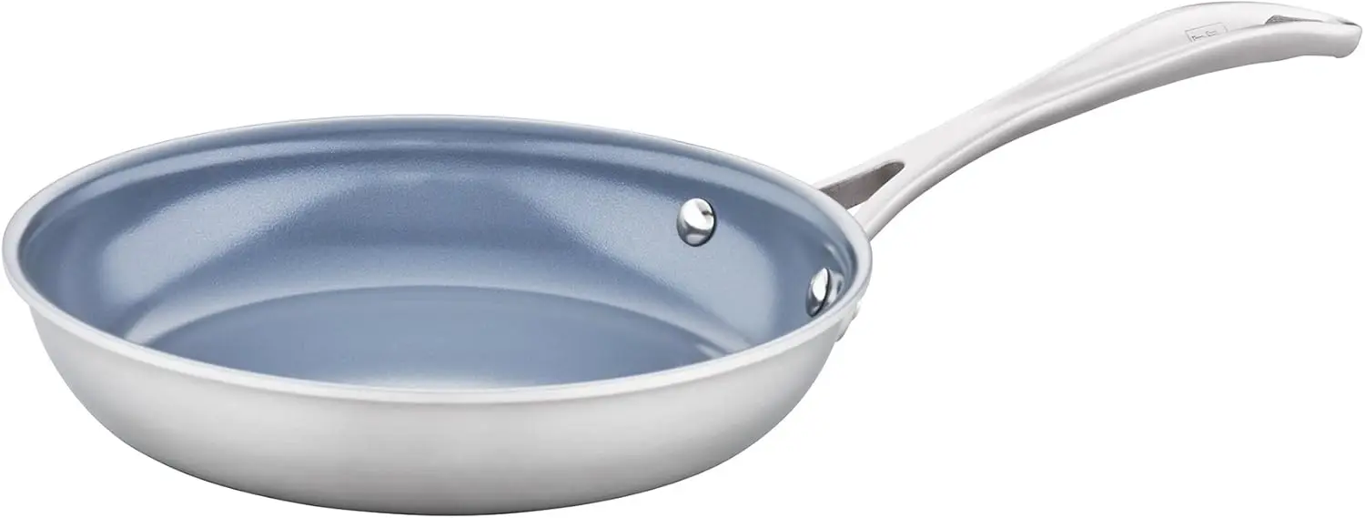 Spirit 3-ply 10-pc Stainless Steel Ceramic Nonstick Pots and Pans Set, Dutch Oven, Fry Pan