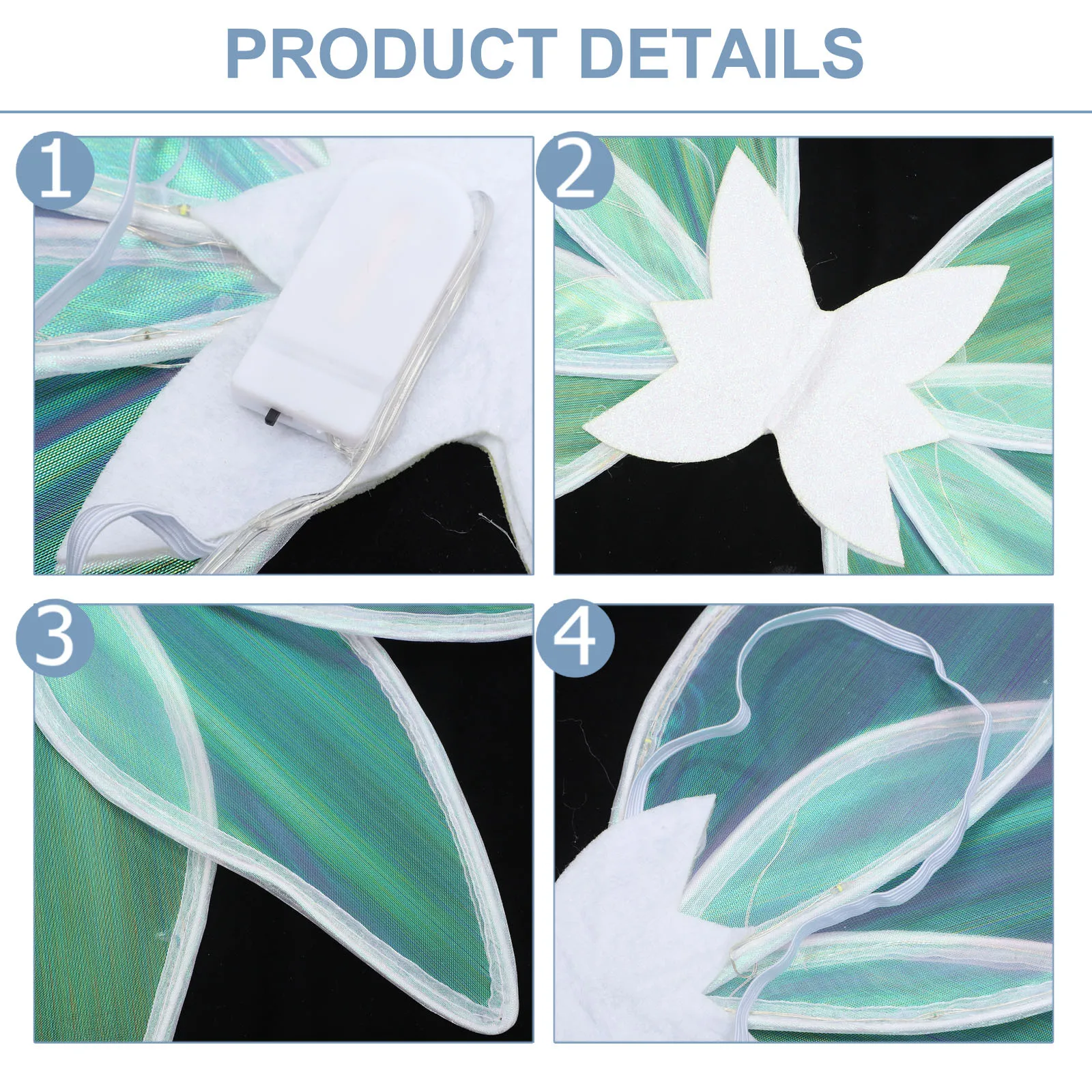 Fairy Fairy Party Decoraties Wing Light Up Vleugels Voor Vrouwen Kostuum Party Festival Dansvoorstelling Accessoires