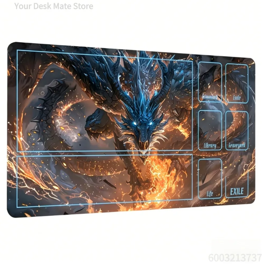 Poderoso padrão de dragão TCG/CCG Card Game Pad, acessórios para jogos de cartas, lindo design de redução de ruído teclado mecânico