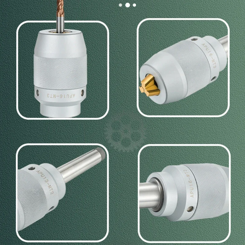 Imagem -02 - Suporte de Ferramenta Apu Broca Chuck Série Precisão Cnc Integrado Auto-aperto Torno Ferramenta Titular Mta Mt2 Mt3 Mt4 Apu13 Apu16