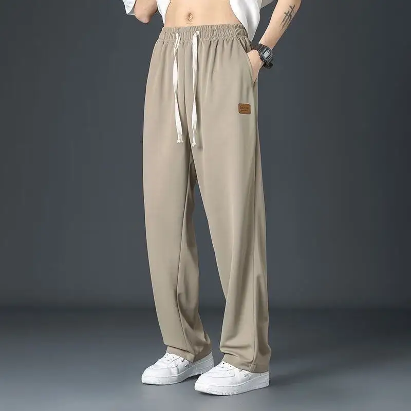 Men's Casual Loose Fit Straight Leg Pants Breathable Lightweight Summer Workwear Trousers Resistant to Wear And Dirt