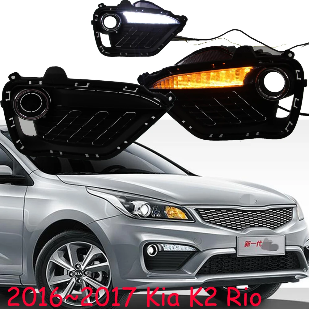 

2016~2018year for Kia K2 Rio daytime light car accessories LED DRL headlight for KIA K2 Rio fog light