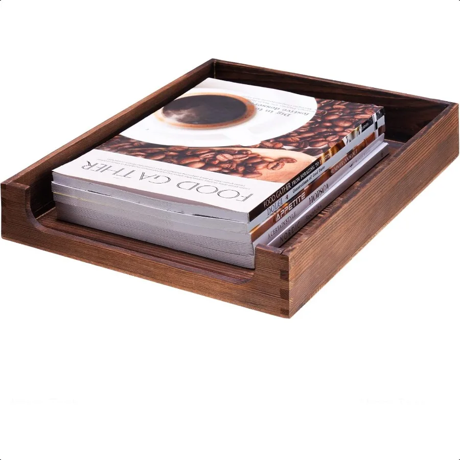 

Wooden Letter Tray Natural Pine Wood Desktop Organizer MultiFunctional Storage for Office Kitchen Perfect for Files plies and S