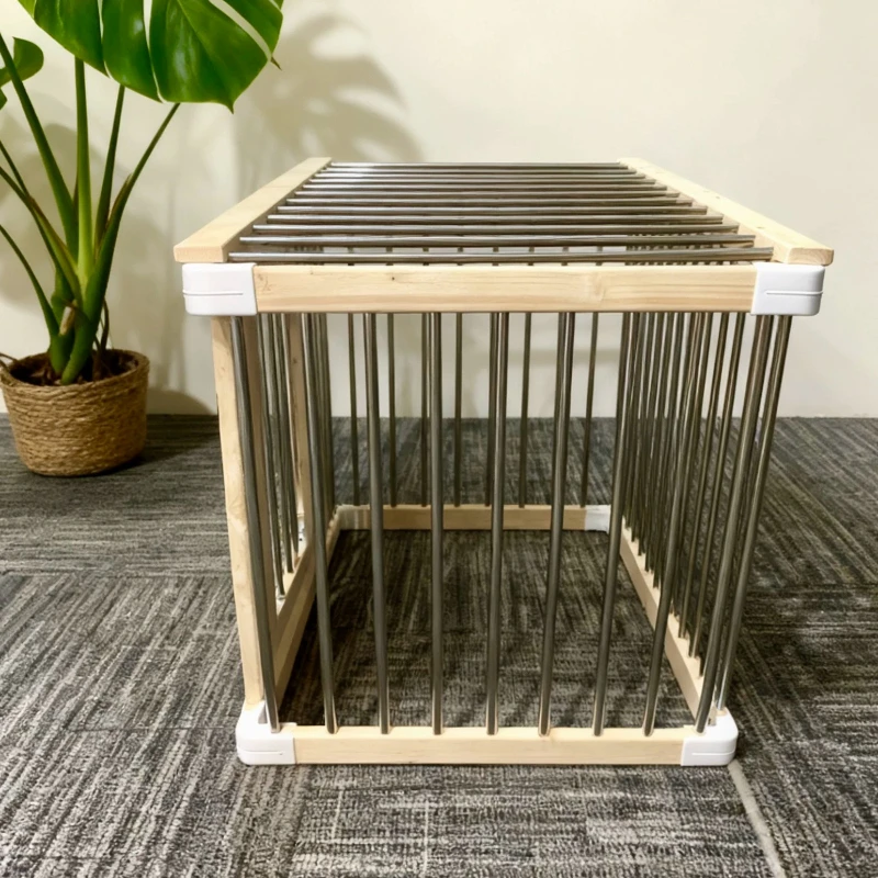 Accessories Dog Fence Supplies Coop Playpen Grating Large Dog Fence Indoor Folding Wooden Modular Rejas Para Mascotas Home Decor