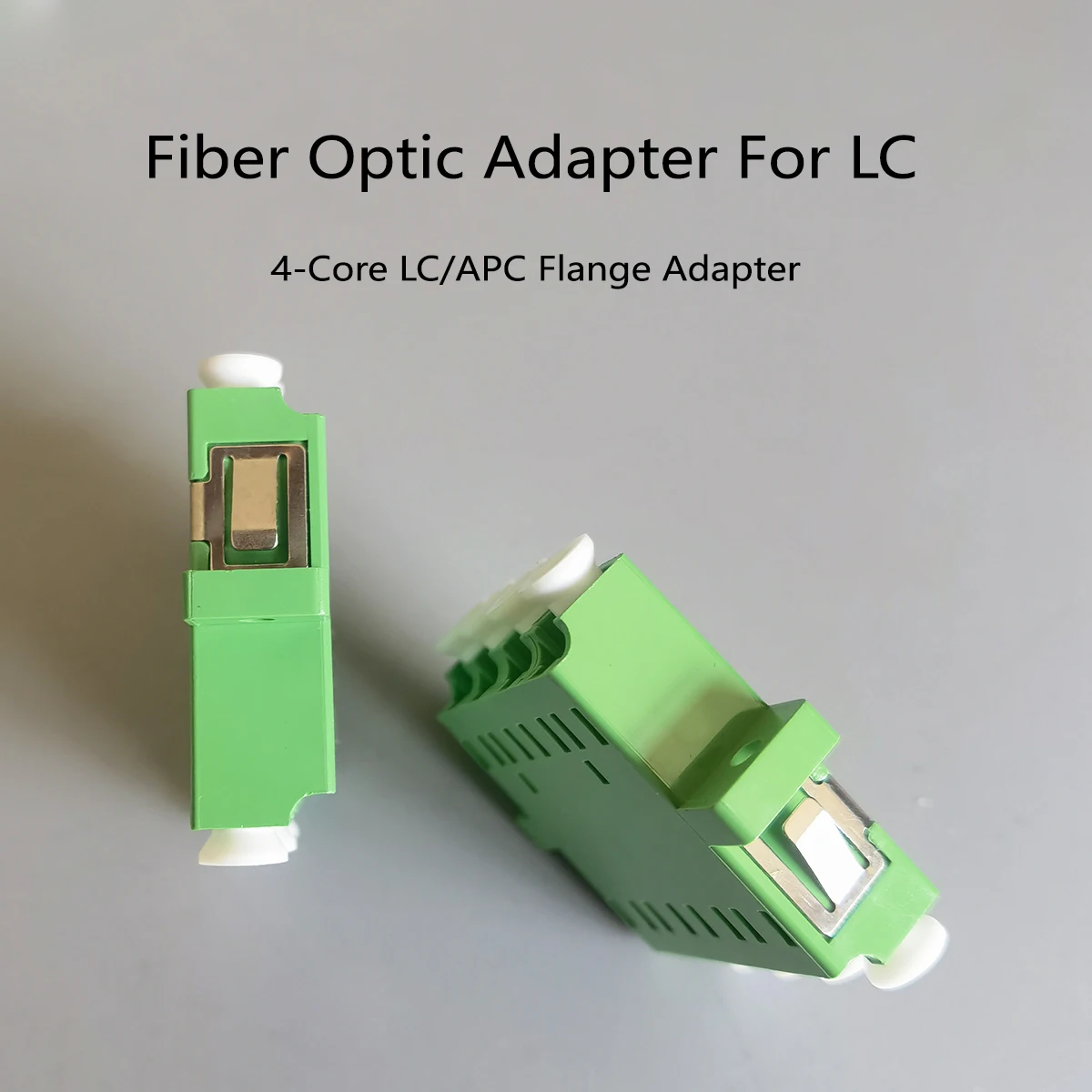 LC/APC Flange 4-Port Adapter Durable Fiber Optic Coupler for Multi-Core LC/APC Connectors Ideal for High-Speed Networks