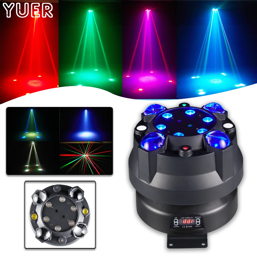 Rgbw Led 4in1 Effect Wash Beam Strobe Laser Remote Dmx Controle Geluid Muziek Oneindige Rotatie Partij Bruiloft Bewegende Podiumverlichting