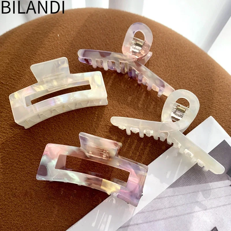 Bilandi Trendy Jewelry Acetate Hair Clip For Women Girl Head Hairpin Resin Hair Claw Headdress Female Hair Accessories