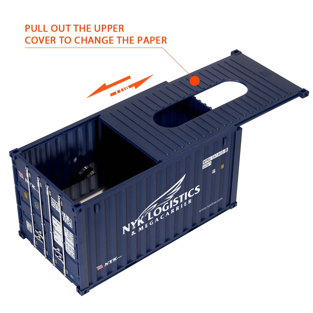 Mini Shipping Container Model Car Tissue Box Custom Desktop Napkin Organizer Creative Plastic Living Room Facial Tissue Holder