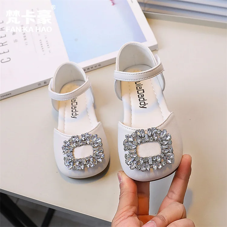 Ragazza principessa vestito sandali estate strass fibbia bambini scarpe da principessa moda causale bambini festa di nozze sandali versatili