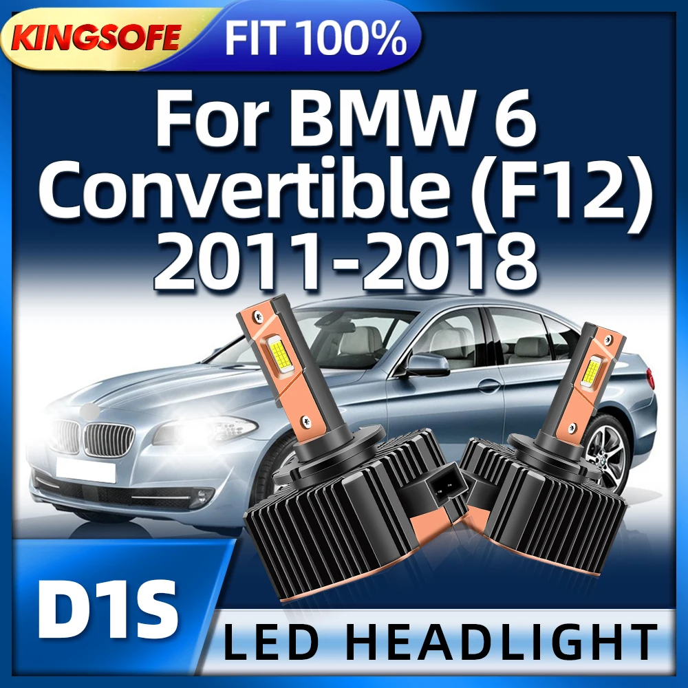 

KINGSOFE 2Pcs 30000LM D1S LED Bulbs Car Headligh For BMW 6 Convertible F12 2011 2012 2013 2014 2015 2016 2017 2018