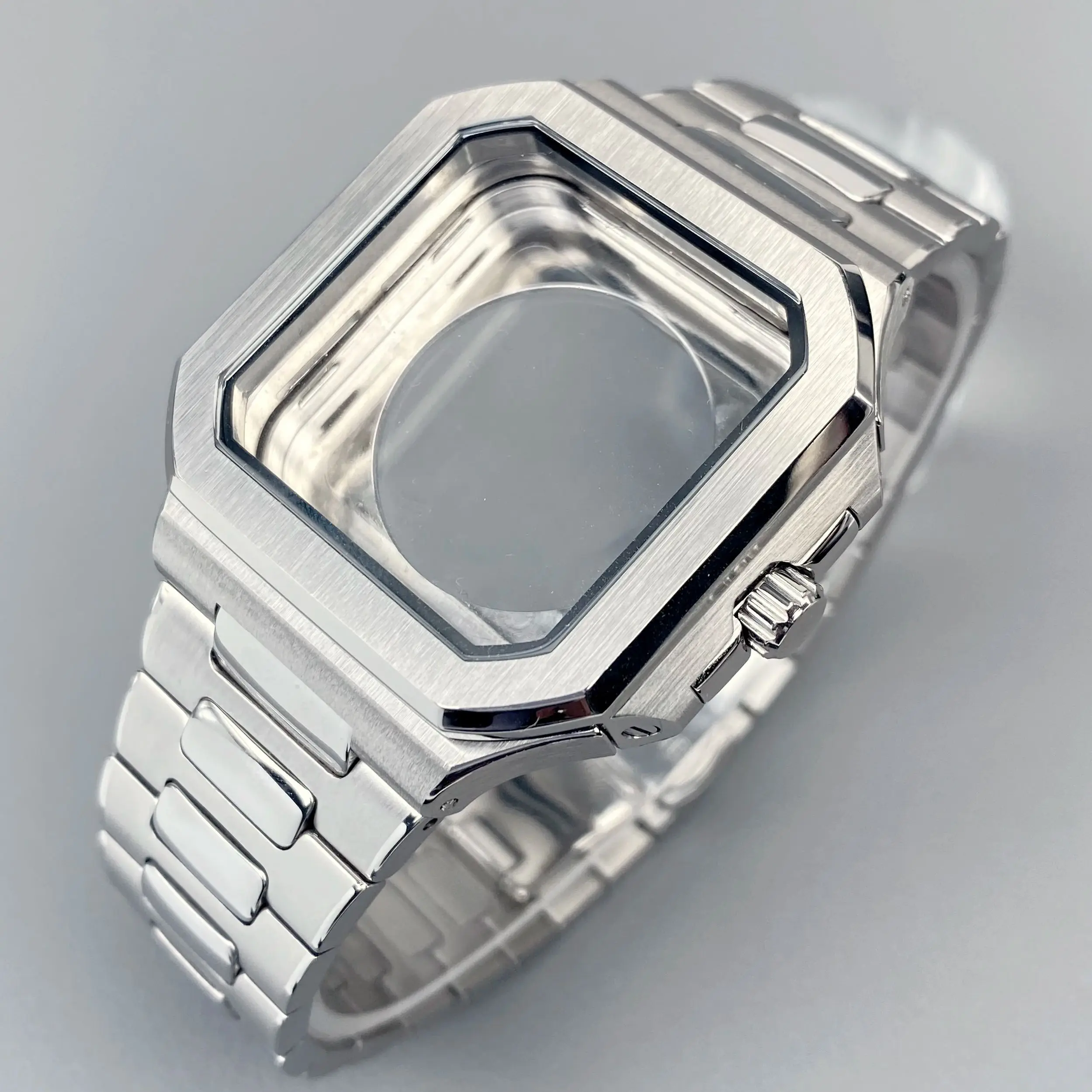 

NH35 case 37.5mm Watches Square Case Stainless Steel Parts Watch Fit NH35/NH36/NH38/NH70 movement 29.5mm Dial Butterfly Clasp