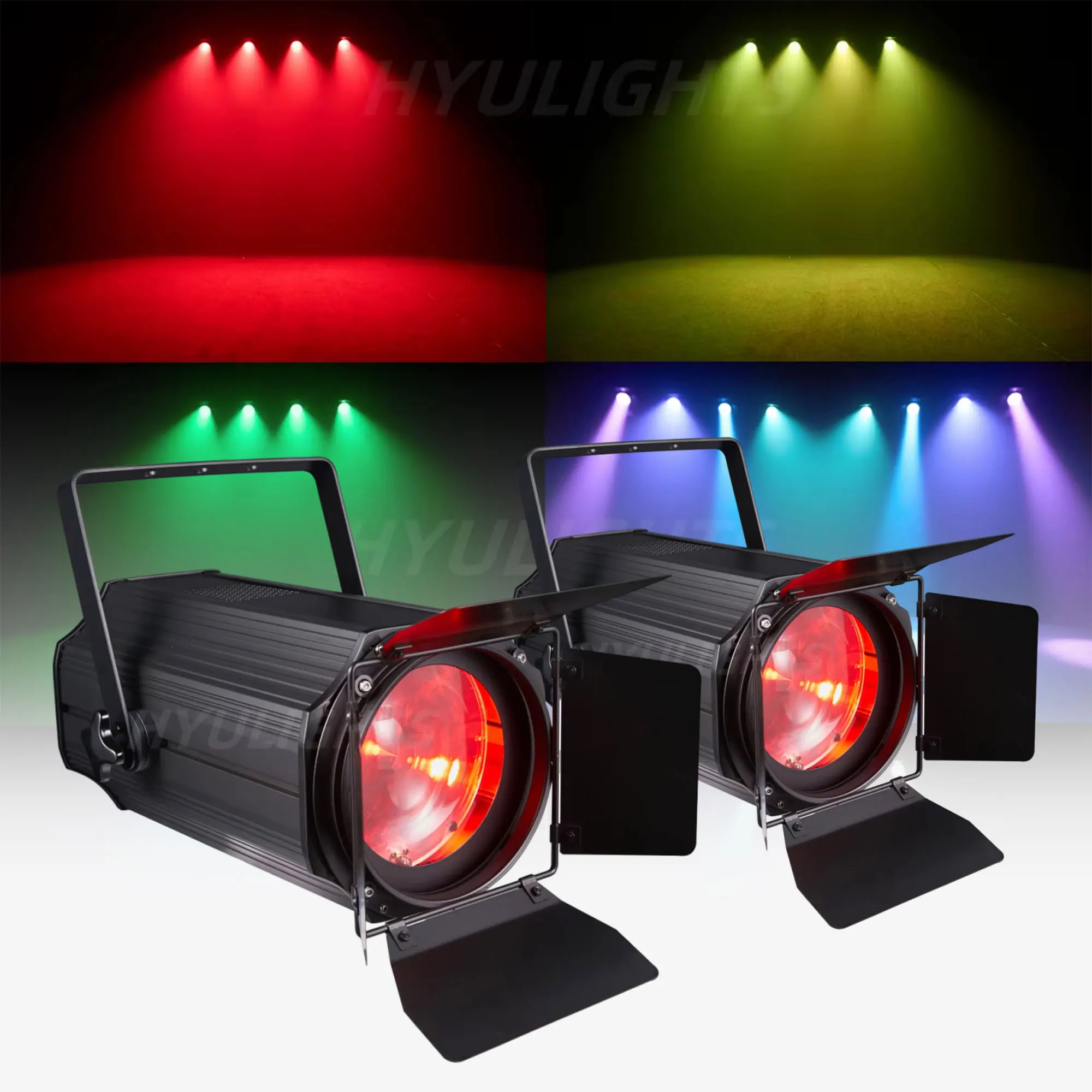 2 Stück LED Zoom Par-Scheinwerfer 250W COB 5-50 Grad Beam&Wash RGBW 4in1 Dimmbare Bühnenbeleuchtung DJ Stroboskop