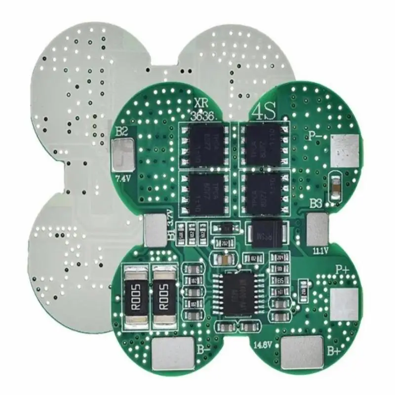 

4S 15A 14.8V 18650 Lithium Battery Protection Board Plum Shape Common Port Overcurrent Protection For Electric Tools
