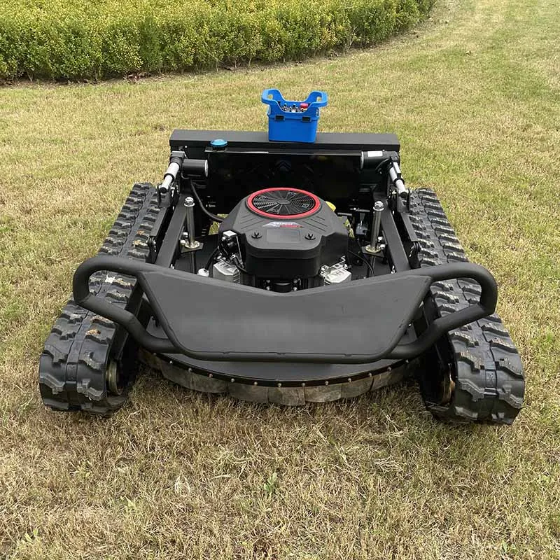 Off-Road Crawler Type Robotic Lawn Mower Large Fuel Tank Efficient Garden Grass Cutting Machine