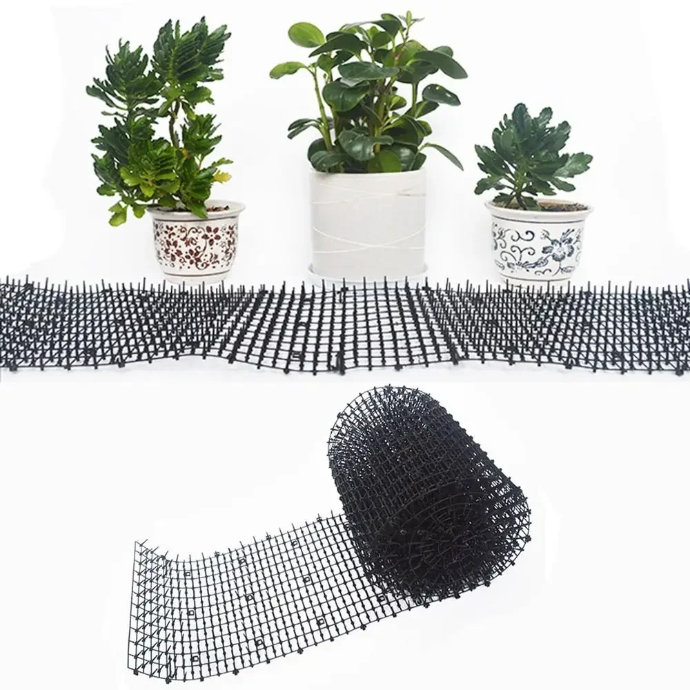 HLH 2m/4m Cat Scat Mat with Spikes Keep Pets Off Network Anti-Cats Digging Stopper Safe Prickle Strips Cat Deterrent Mat Garden
