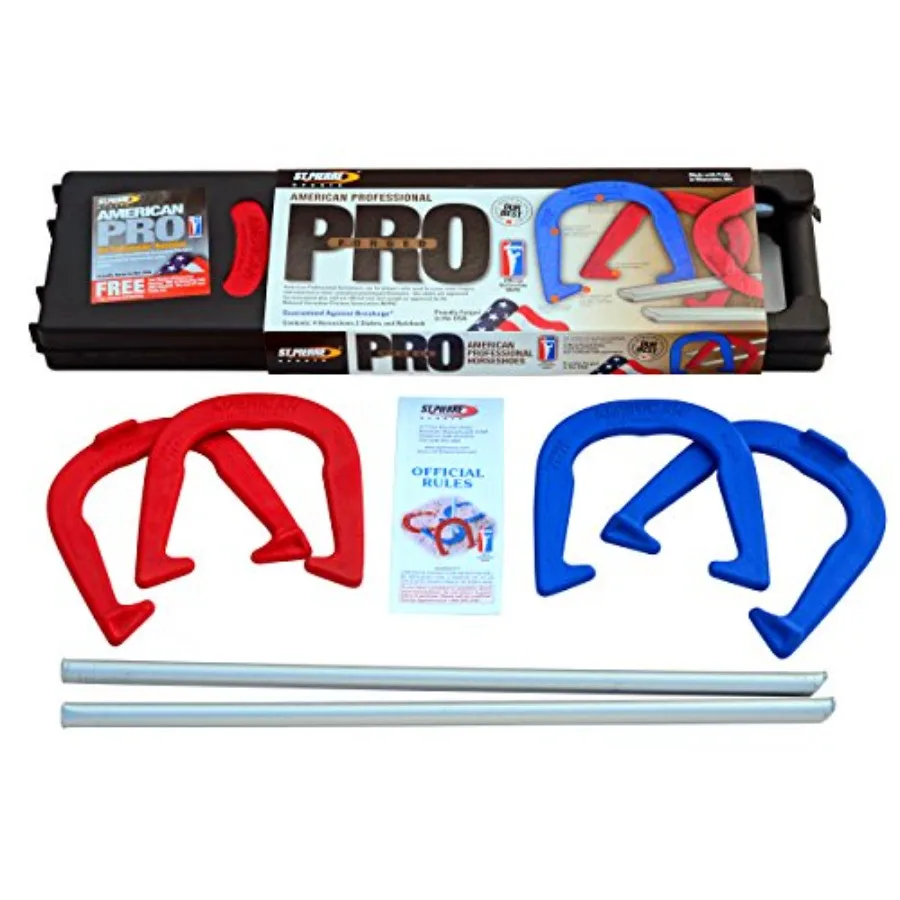 American Professional Series horseshoes for competitive use solid steel silver durable and regulation-compliant