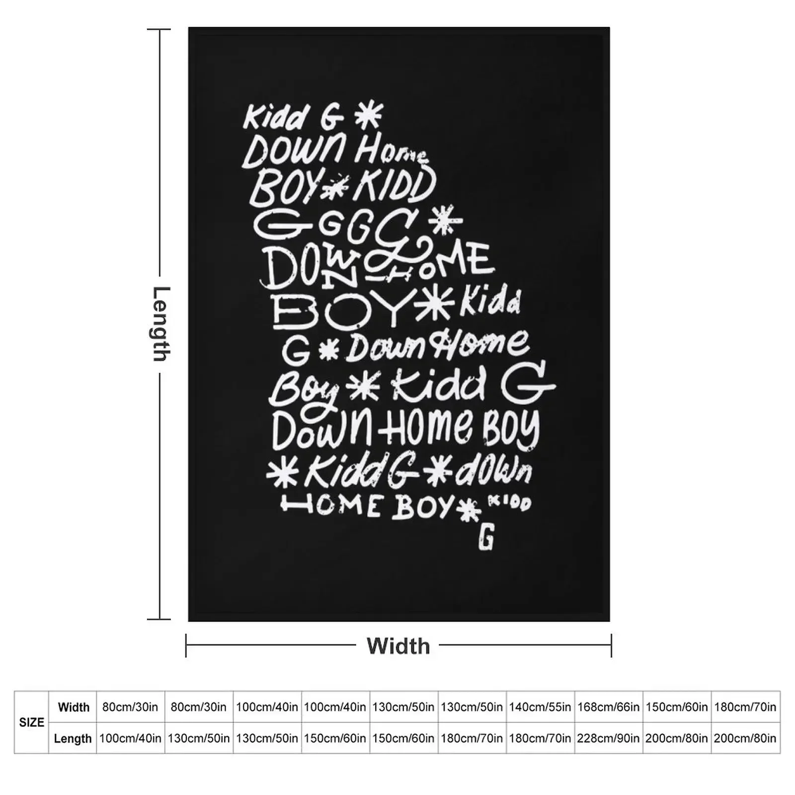 Kidd G Down Home Boy Kidd G Merch, Unisex Tshirt Blend Hoodie Throw Blanket couch cozy soft plush fuzzy picnic outdoor blanket