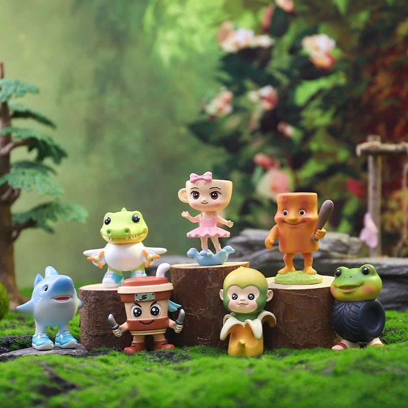 Italiaanse Brainrot Tung Tung Sahur Figuren Pop Tralalero Tralala Bombardino Krokodil Shimpanzini Bananini Model Speelgoed Blind Box