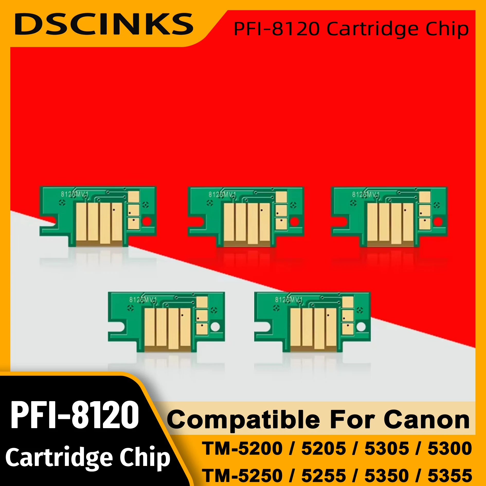 130ml for Canon PFI-8120 ink Cartridge Chip For Canon imagePROGRAF TM-5250 TM-5255 TM-5350 TM-5355 TM-5200 TM-5300 5305 Printer