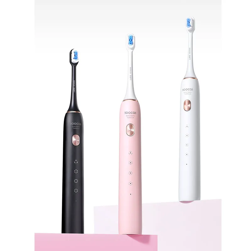 SOOCAS X3S Sonic Electric Toothbrush IPX8 Waterproof 180 Days Battery Life Ultrasonic Teethbrush Ultra Soft Bristles Nozzles