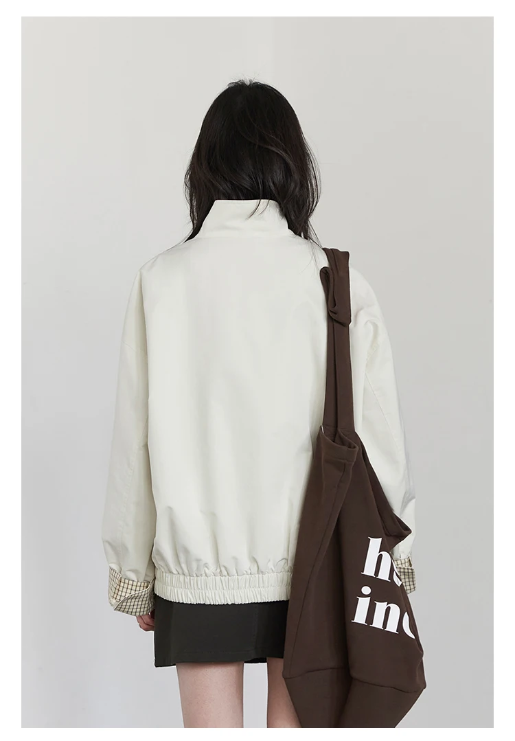 CHIC VEN Women Jackets Casual Reversible Stand Up Collar Workwear Female Coat Spring Autumn 2026 Woman Ourterwear