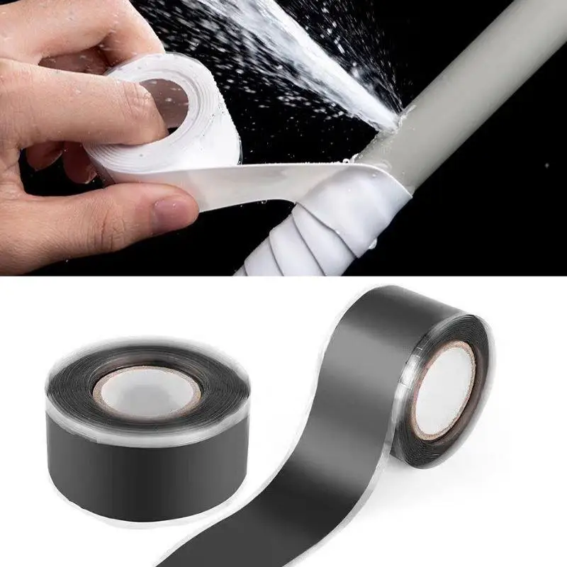 1.5m Black Self-adhesive Waterproof Tape With High Pressure Resistance And Strong Leak-stopping And Water-stopping Repair