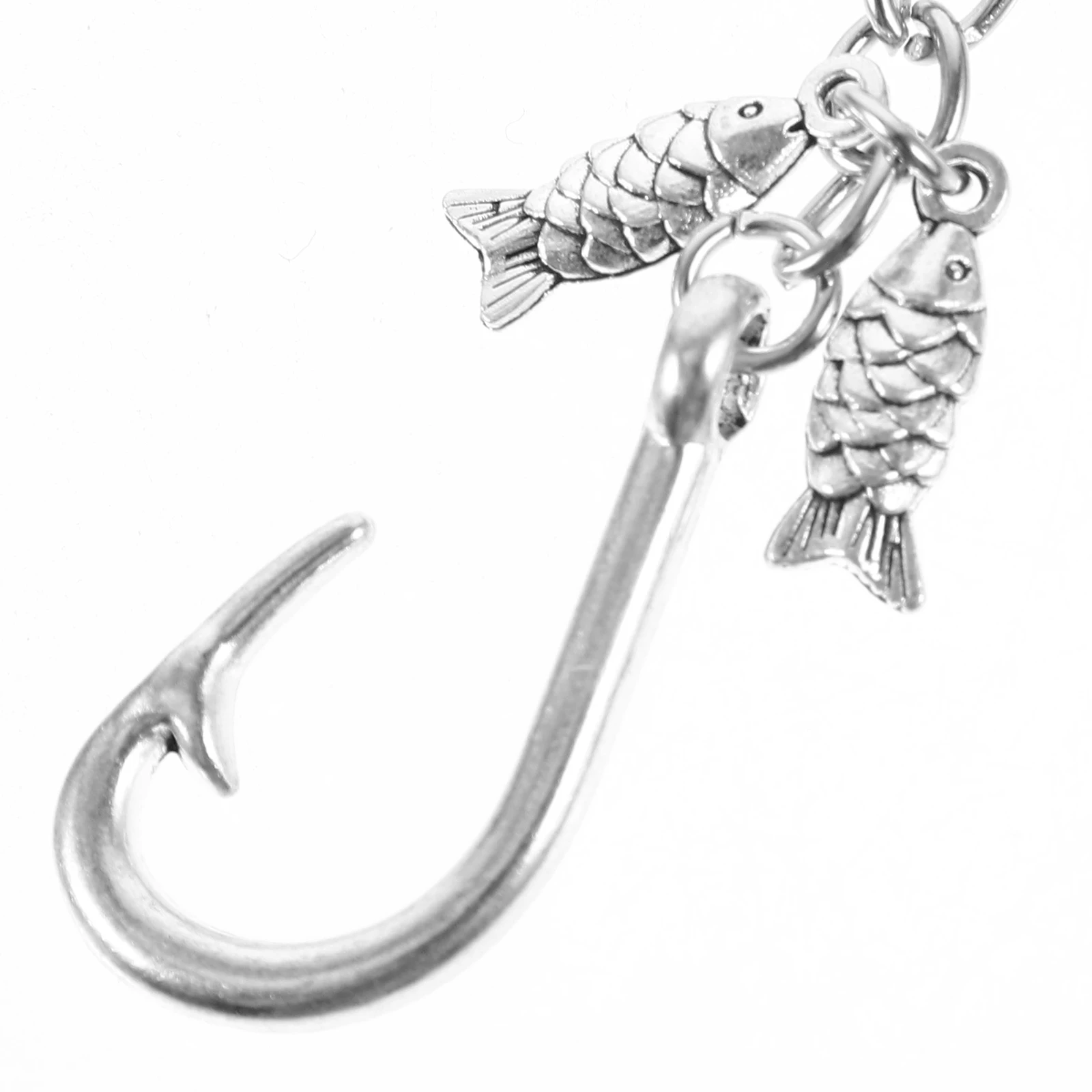 

Backpack Charm Fish Hook Pendant Accessories Portable Headphone Keychain Gift For Friends Case Handbag Metal
