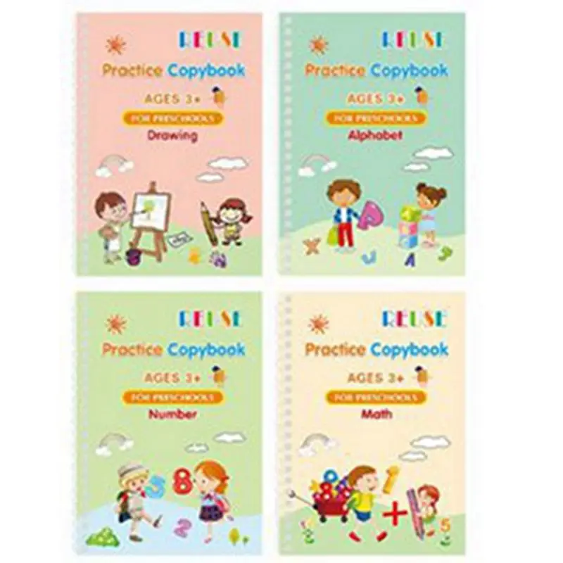a20i-children's-full-set-of-english-practice-copybook-children's-reusable-handwriting-practice-book-to-learn-to-write