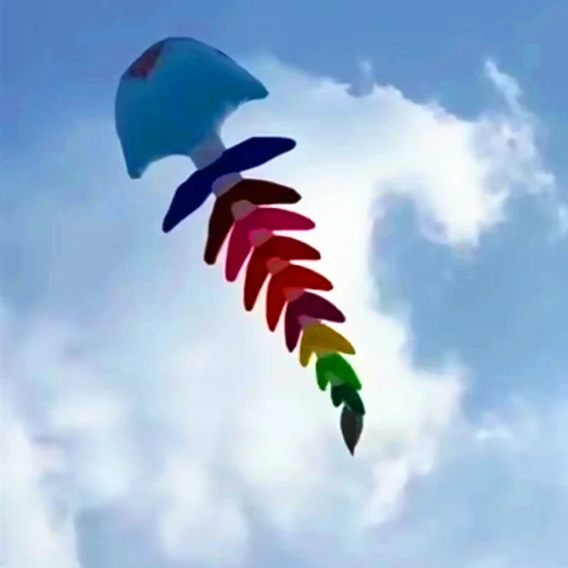 New fishbone soft kites pendant flying fish Children outdoor games professional kite Inflatable toys kites to fly prism kite fun