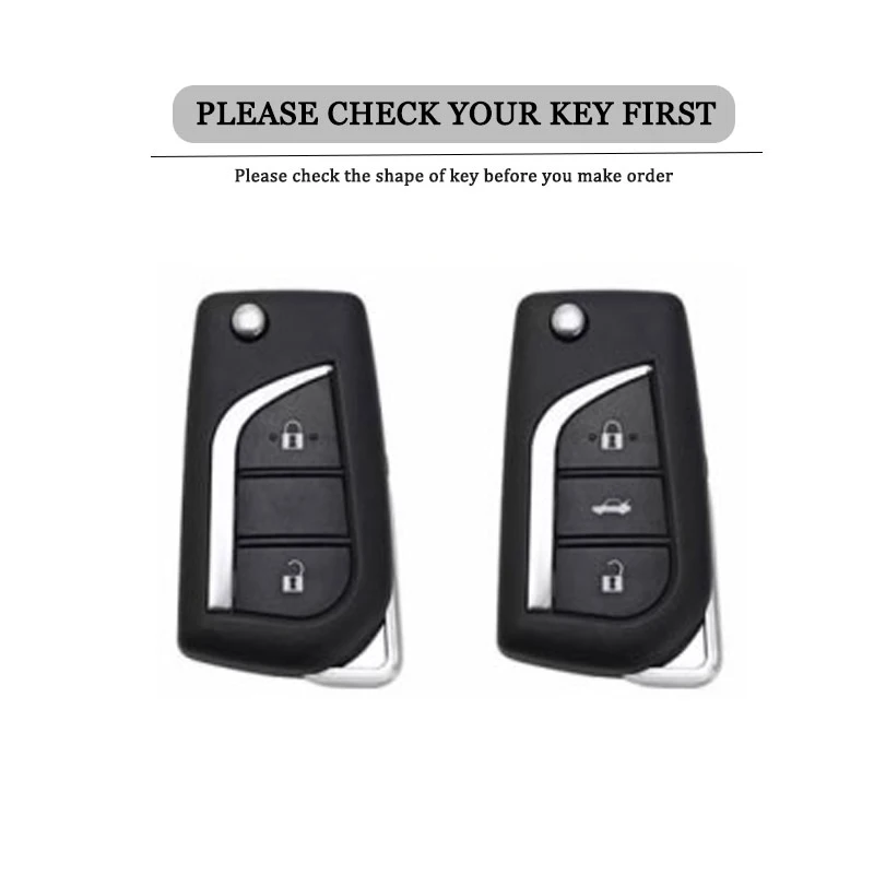 Fashion Zinc Alloy Car Key Case Cover Fob for Toyota Aygo Yaris RAV4 Camry Avensis Cruiser Prado Previa Fit Corolla Accessories