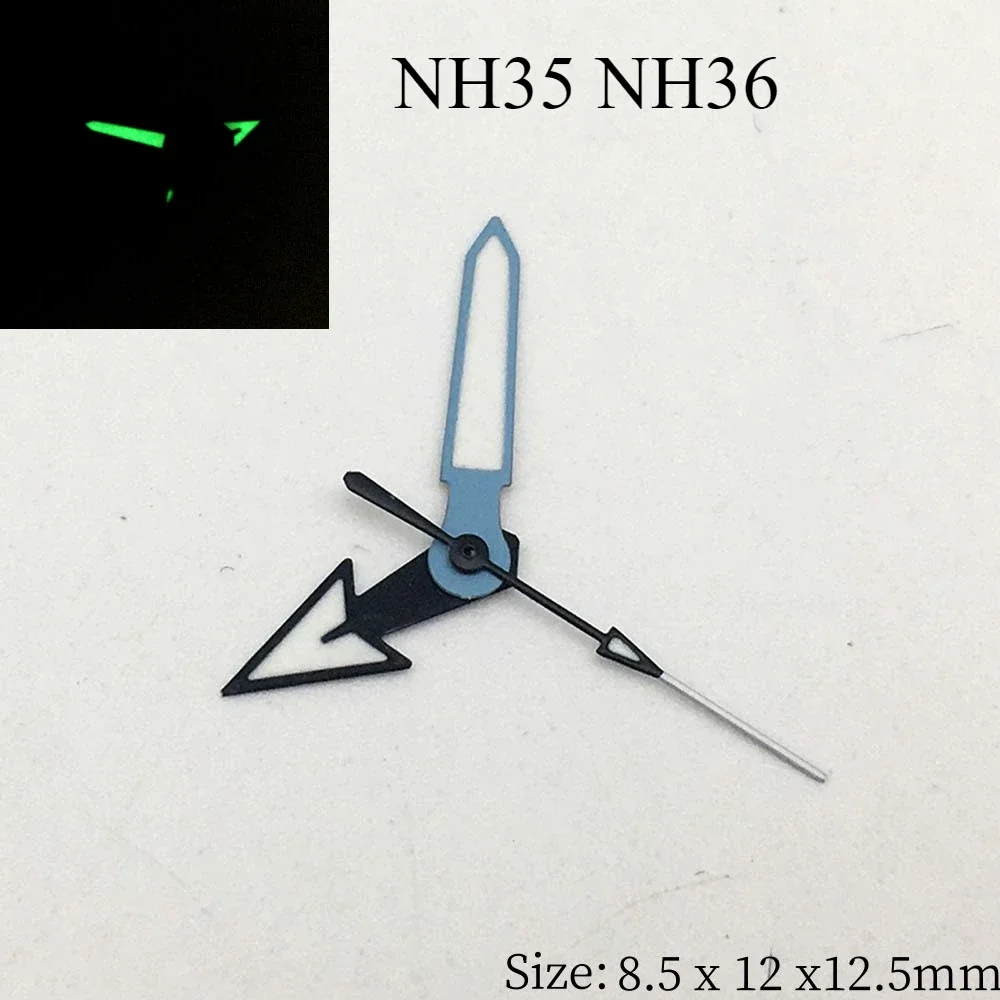 NH35 Watch Hands Green Luminous Watch Hands Pointer for NH35 NH36 Movement Watches Diy Accessories