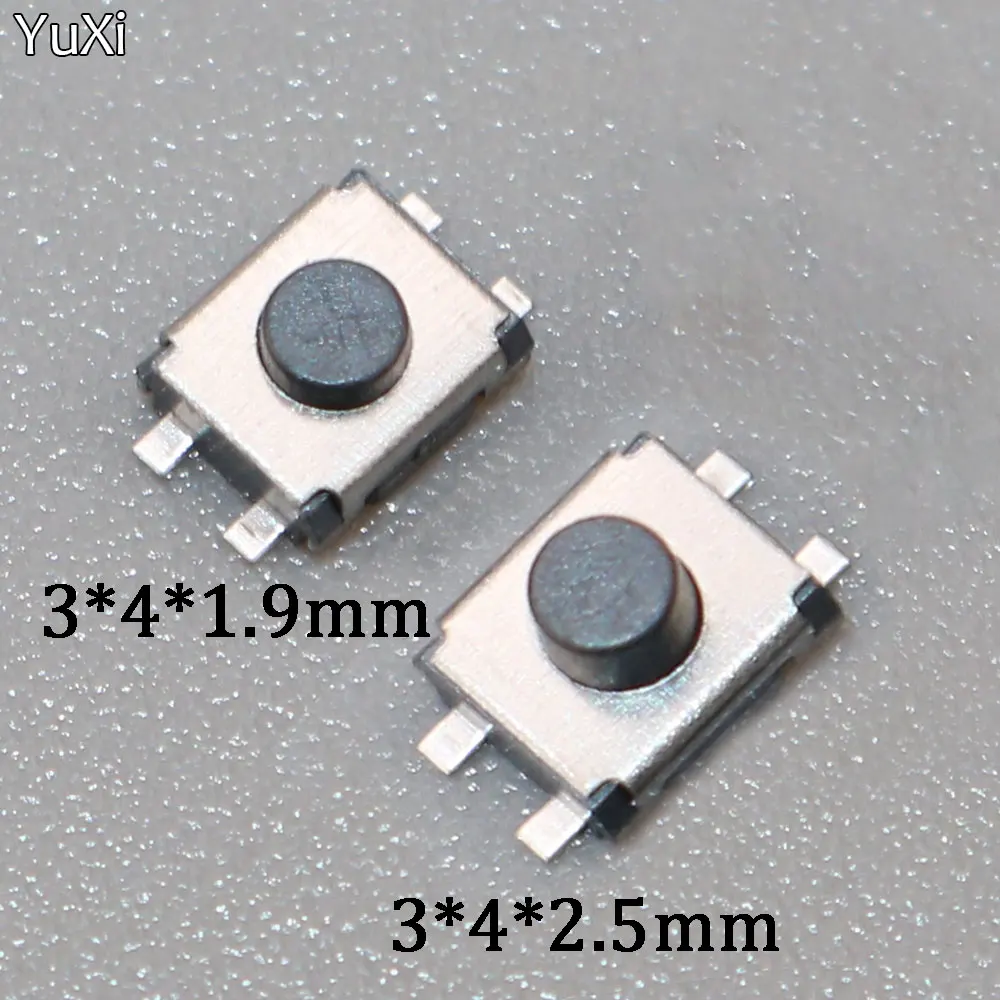 

10Pcs 3*4*1.9/2.5 mm SMD Switch 4 Pin Touch Micro Switch Tactile Tact Push Button Switches 3x4x1.9mm 3x4x2.5mm Mini Buttons