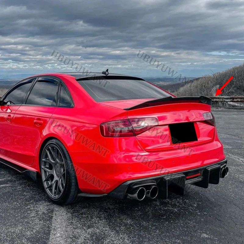 For Audi A4 B8.5 2013-2016 PSM Style Rear Trunk Spoiler Wing Top Tail Lip Spoiler Diffuser Auto Parts (A4 only)