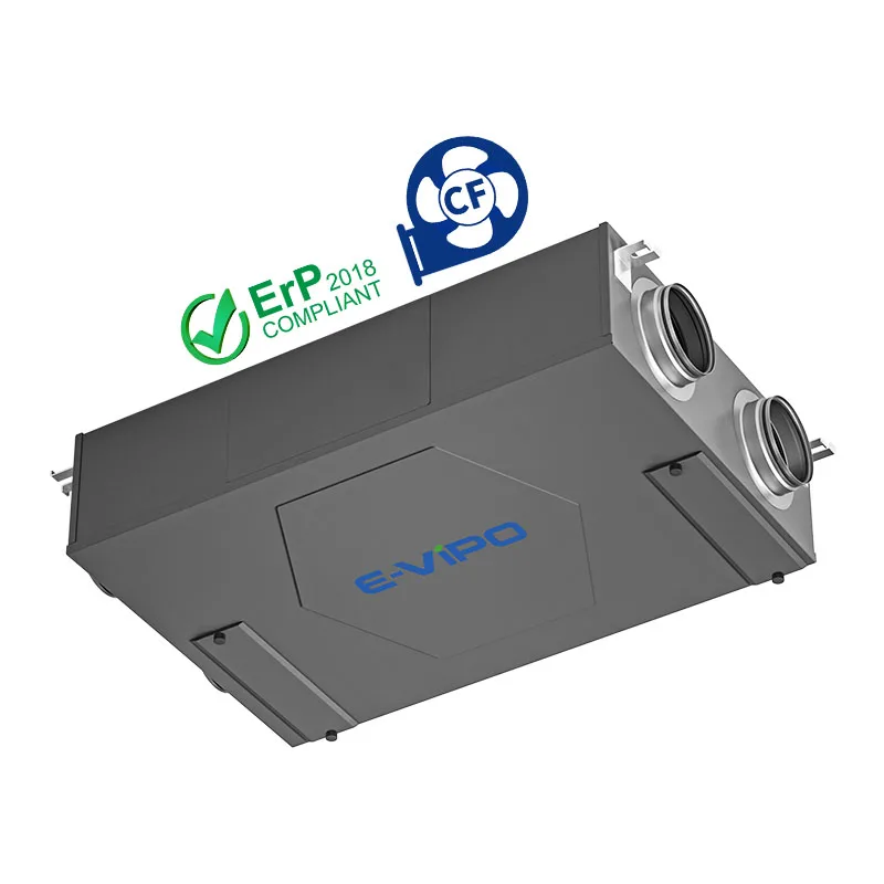 E-VIPO Air Recuperator Fresh Air HRV ERV Heat Recovery Ventilation System Ceiling Recuperator Ventilator with Heat Exchanger