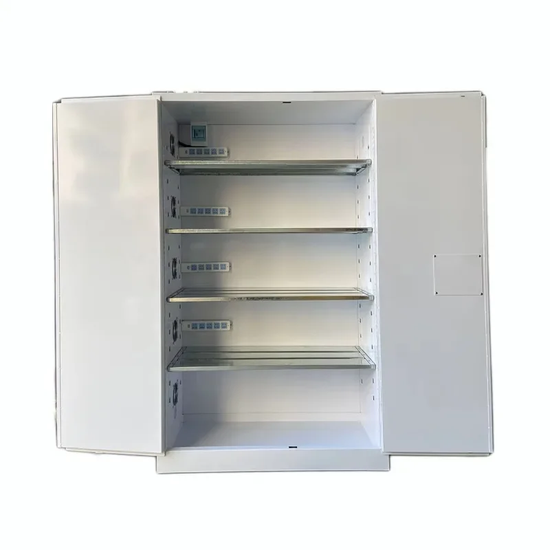 Fireproof lithium battery storage and charging cabinet for 2500 watt output scooter
