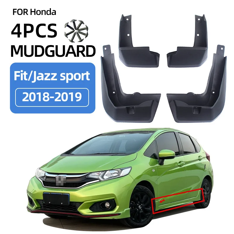 

For 2018-2019 Honda Fit Jazz Mudguards Fender Mudflaps Front Rear Flares Splash Guards Cover Car Accessorie