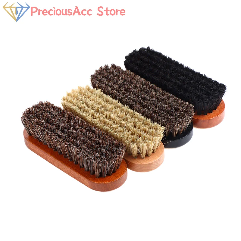 1PC Horsehair Wood Handle Detailing Brush for Dashboard Leather Shoes Polishing Cleaning Car Interior Home Care Workshop