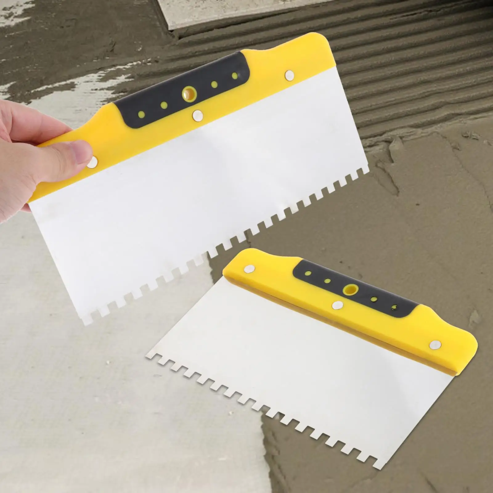 Plastering Trowel with Comfort Grip Handle Notched Spreader Building Trowel