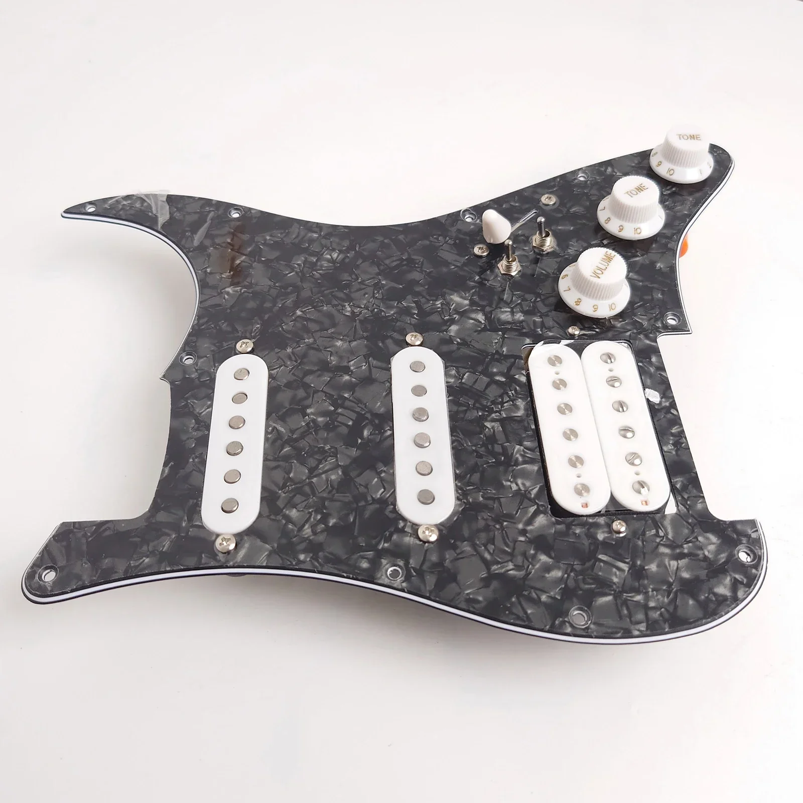 Guitar Prewired Loaded Pickguard Set,11 Hole SSH Alnico 5 Humbucker Pickups for ST Guitar Electric Guitars Replacement Parts