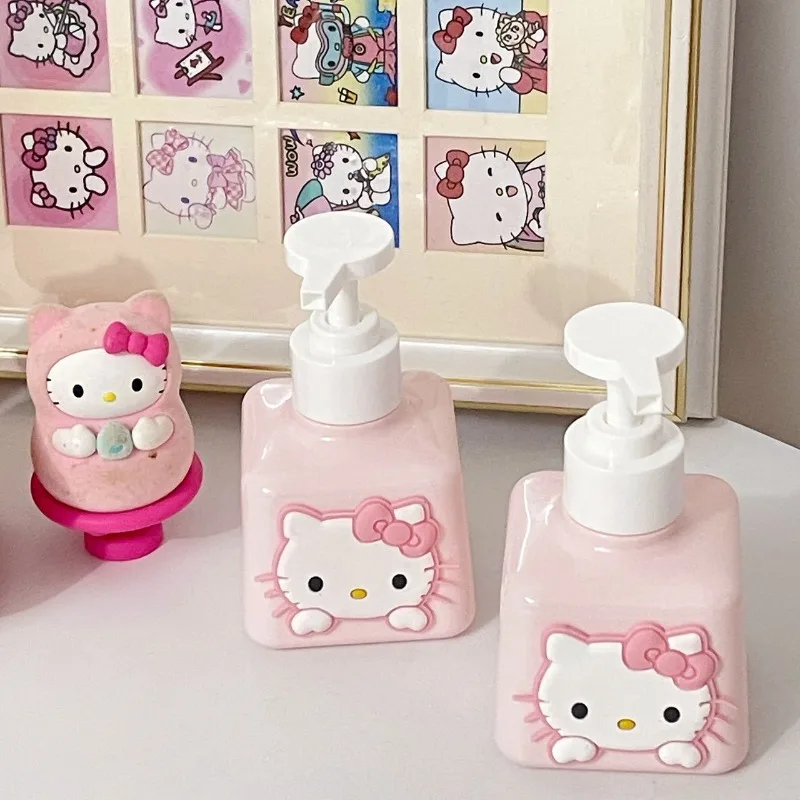 

200ml Hello Kitty Cute Anime High Beauty Women Accessories Versatile Pressing Bathroom Supplies Storage Girl Toy Gift Wholesale