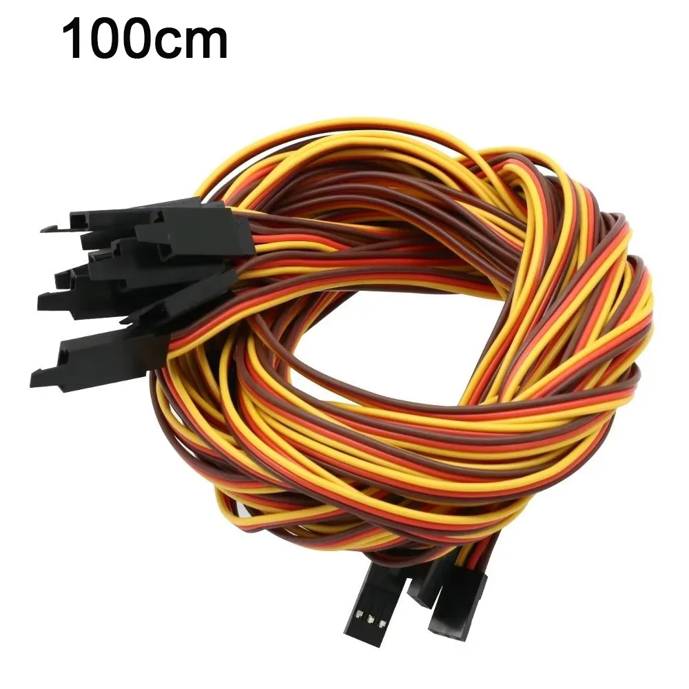 5Pcs Anti-loose Servo Extension Cable Anti-interference Adapter Plug Servo Lead Wire Male to Female Flexible Connection