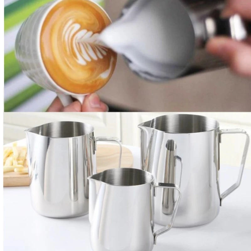 100/350/600ml Milk Jugs Fashion Stainless Steel Milk Craft Milk Frothing Pitcher Coffee Latte Frothing Art Jug Pitcher Mug Cup