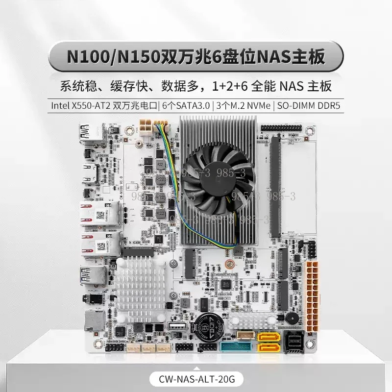 Heimserver 8-Bay NAS Motherboard Mini-ITX 10GbE SATA-Anschlüsse mit Intel CPU
