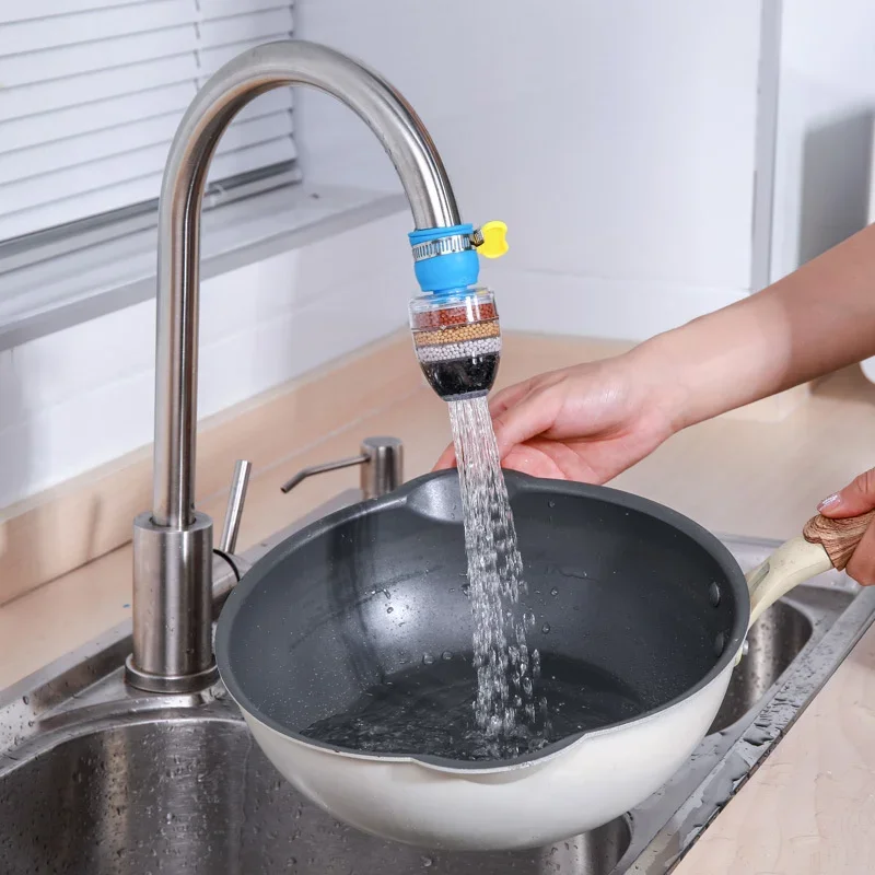 New 5-layers Purifier Tap Filter Water Saving Kitchen Faucet Bubbler Activated Carbon Filtration Shower Head Nozzle Cleaning Fil