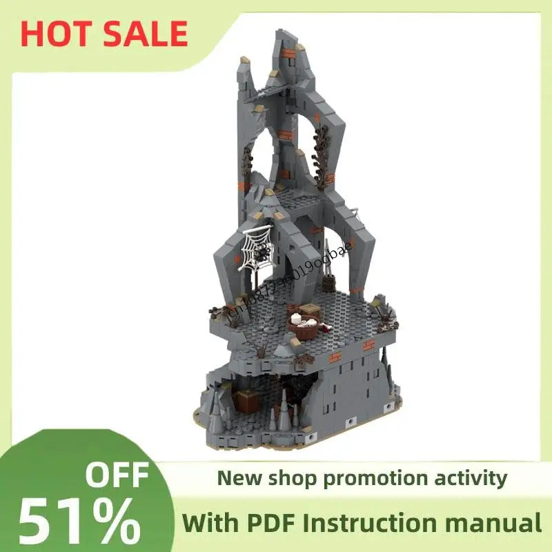 New 1036Pcs Famous The Rings Movie Series Moc Dol-Guldur part6 Model Custom Puzzle Diy Creative Ideas Kids Toys Birthday Gifts