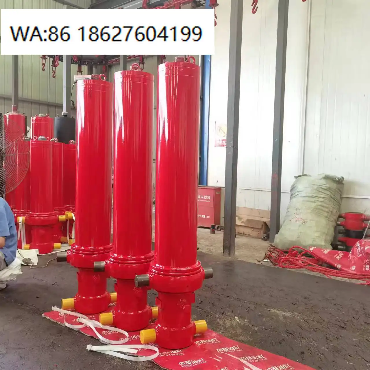 Cylindrical Piston Hydraulic Cylinder High Load Bearing Specialized for Dump Truck Industrial Transportation Machinery Parts