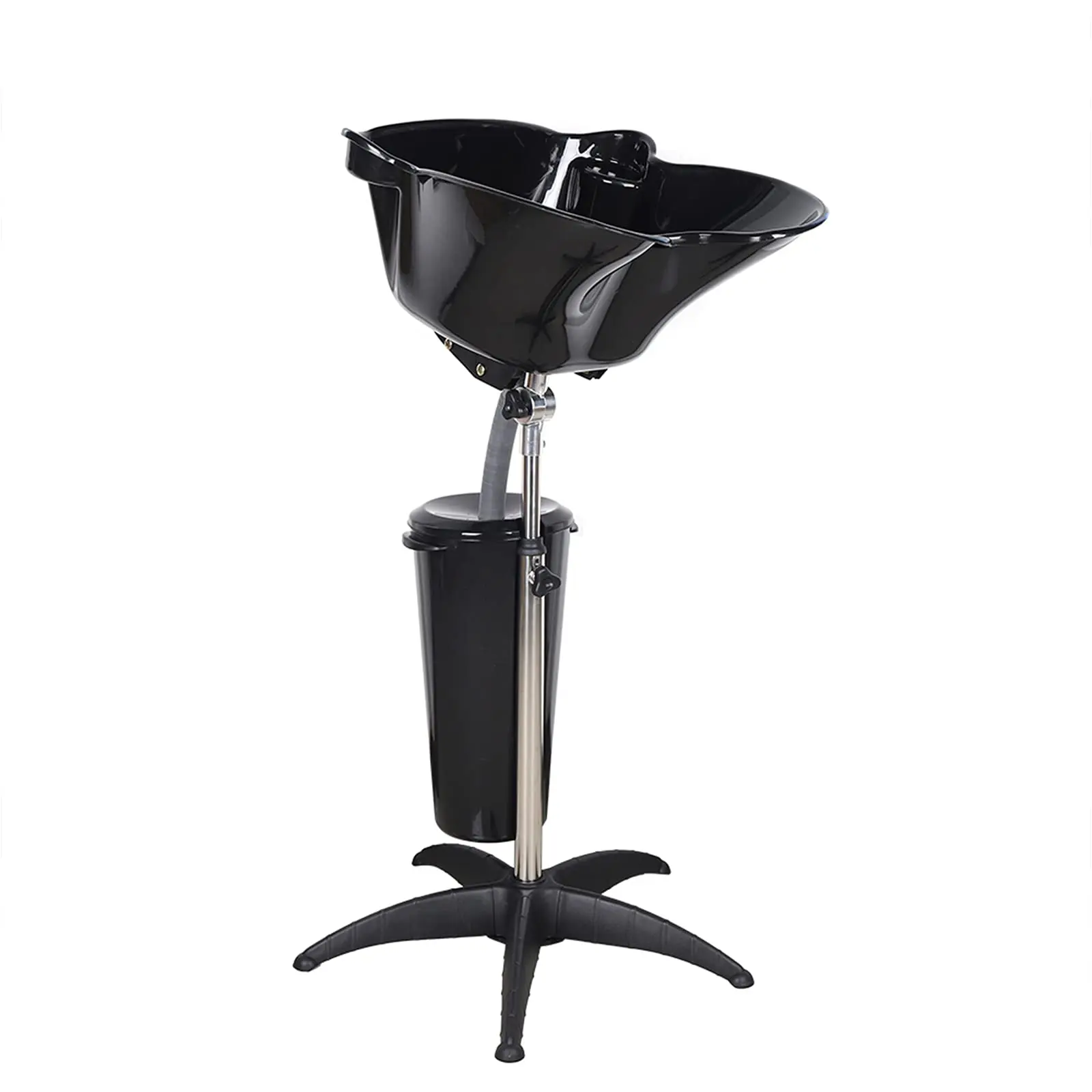 

Hair Washing Sink, Portable Height Adjustable Salon Deep Shampoo Basin Sink Hair Washing Bowl with Drain Hose for Home Barber Sh
